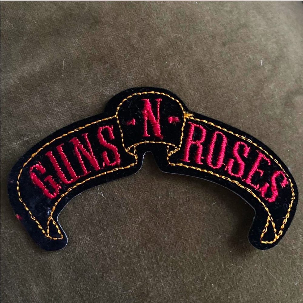 true Vintage Black & red Guns N Roses iron on  patch